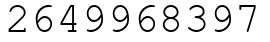 Число 2649968397.