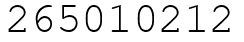 Число 265010212.