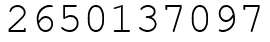 Число 2650137097.