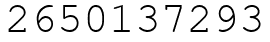 Число 2650137293.