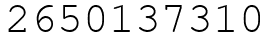 Число 2650137310.