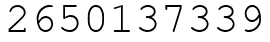 Число 2650137339.