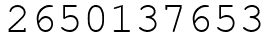 Число 2650137653.