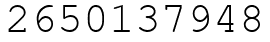 Число 2650137948.