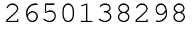 Число 2650138298.