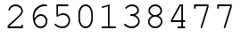 Число 2650138477.