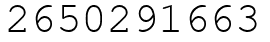 Число 2650291663.