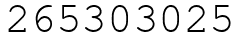 Число 265303025.