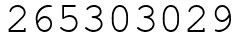 Число 265303029.