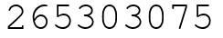 Число 265303075.