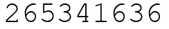Число 265341636.