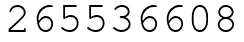 Число 265536608.