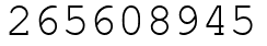 Число 265608945.
