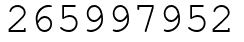 Число 265997952.