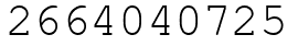 Число 2664040725.