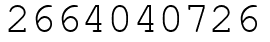 Число 2664040726.