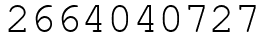 Число 2664040727.