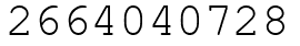 Число 2664040728.