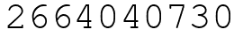Число 2664040730.