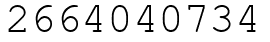 Число 2664040734.