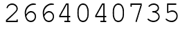 Число 2664040735.