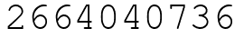 Число 2664040736.