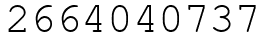 Число 2664040737.