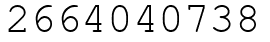 Число 2664040738.
