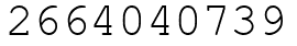 Число 2664040739.