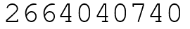 Число 2664040740.