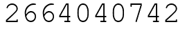 Число 2664040742.