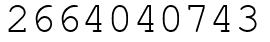Число 2664040743.