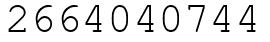 Число 2664040744.