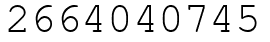 Число 2664040745.