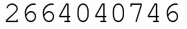 Число 2664040746.