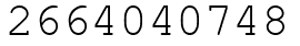 Число 2664040748.