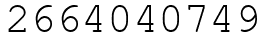 Число 2664040749.
