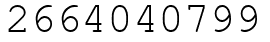 Число 2664040799.