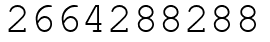 Число 2664288288.