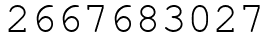 Число 2667683027.