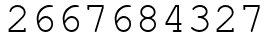 Число 2667684327.