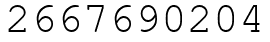 Число 2667690204.