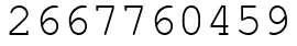 Число 2667760459.