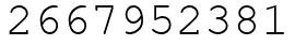 Число 2667952381.