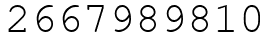 Число 2667989810.