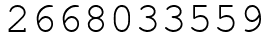 Число 2668033559.