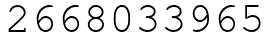 Число 2668033965.