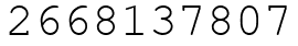 Число 2668137807.