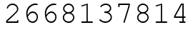 Число 2668137814.
