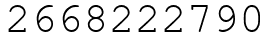 Число 2668222790.